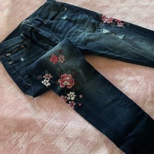 Womens floral skinny jeans